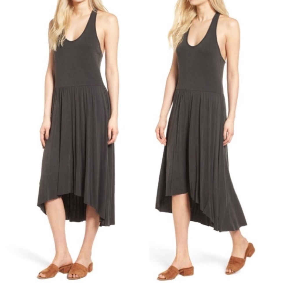 Hinge Brand New Grey High Low Razorback Maxi Dress Size Small